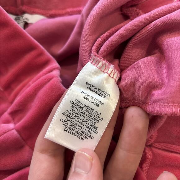 Juicy Couture Velour Joggers Women’s Sz S Pink Drawstring Sweatpants Athleisure - Picture 4 of 9